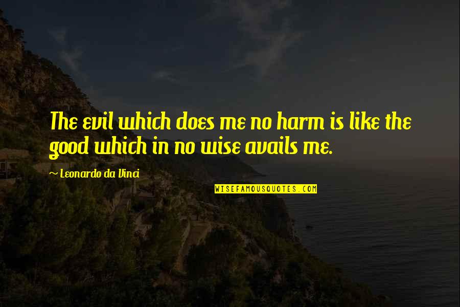 Shears's Quotes By Leonardo Da Vinci: The evil which does me no harm is