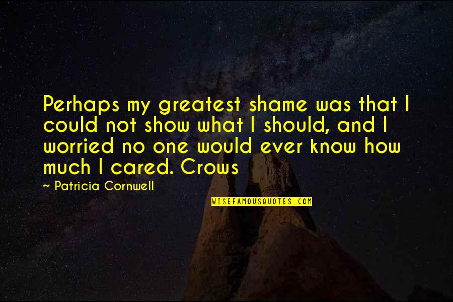 Sheboygan Quotes By Patricia Cornwell: Perhaps my greatest shame was that I could