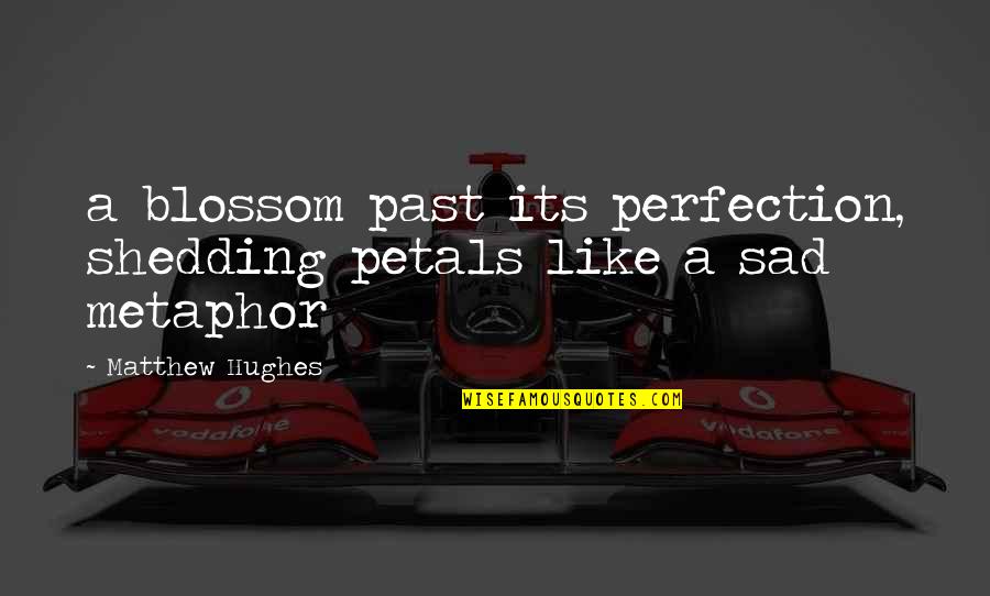 Shedding The Past Quotes By Matthew Hughes: a blossom past its perfection, shedding petals like