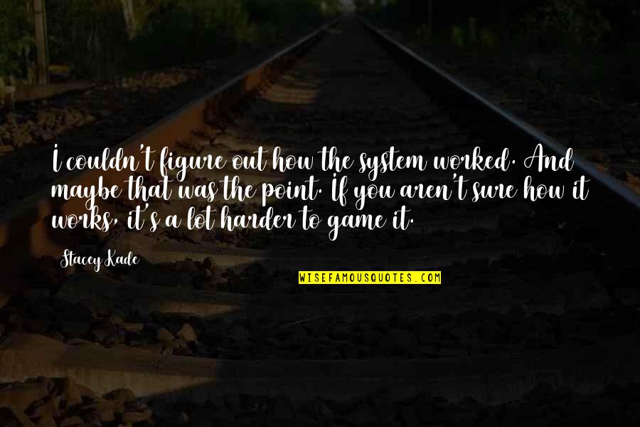 Sheelah Clarkson Quotes By Stacey Kade: I couldn't figure out how the system worked.
