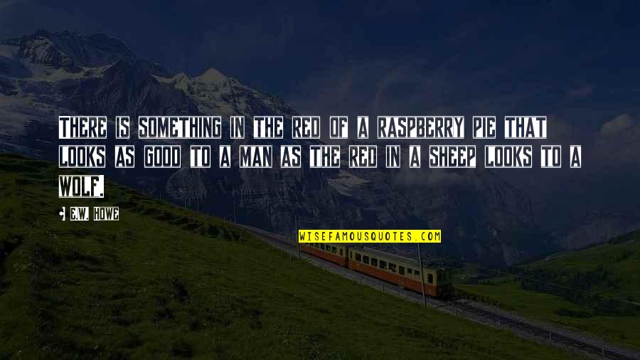 Sheep And Wolf Quotes By E.W. Howe: There is something in the red of a