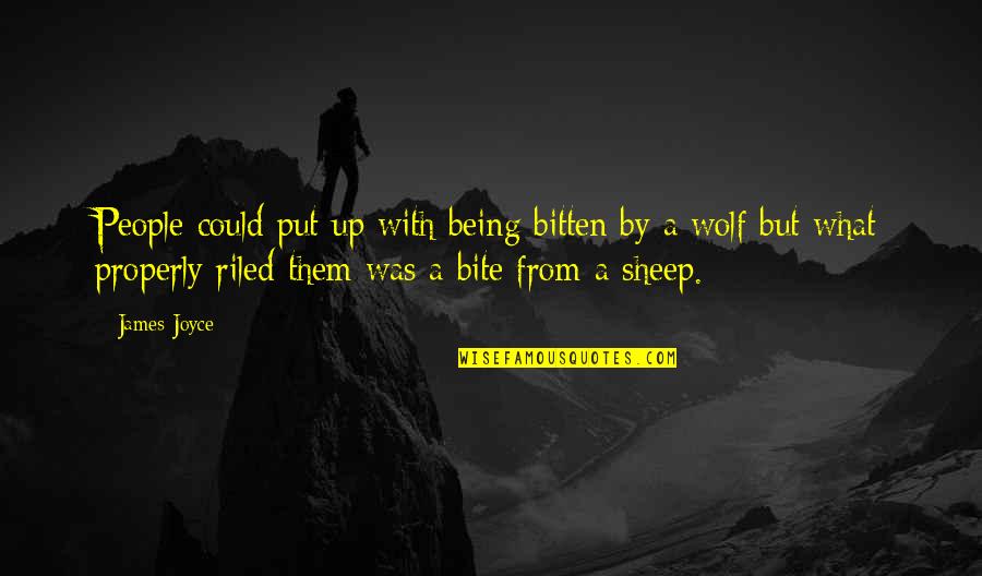 Sheep And Wolf Quotes By James Joyce: People could put up with being bitten by