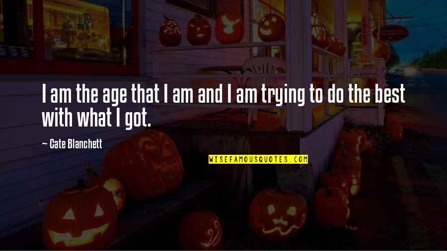 Sheepish Emoji Quotes By Cate Blanchett: I am the age that I am and