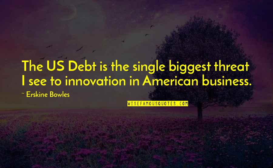 Sheeplike Quotes By Erskine Bowles: The US Debt is the single biggest threat