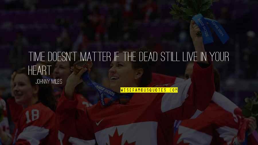 Sheftu Quotes By Johnny Miles: Time doesn't matter if the dead still live Sheftu Quotes By Johnny Miles: Time doesn't matter if the dead still live