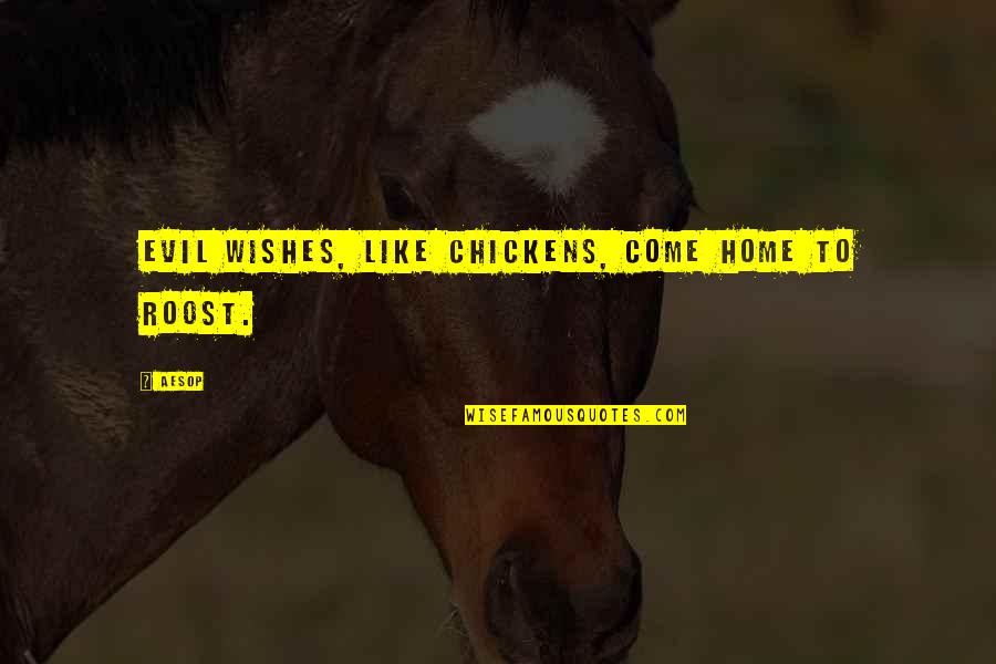 Shehadeh Giannamore Quotes By Aesop: Evil wishes, like chickens, come home to roost.