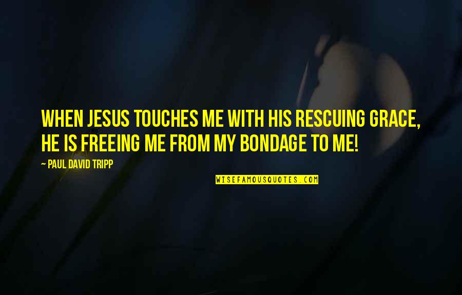 Sheida Oman Quotes By Paul David Tripp: When Jesus touches me with his rescuing grace, Sheida Oman Quotes By Paul David Tripp: When Jesus touches me with his rescuing grace,