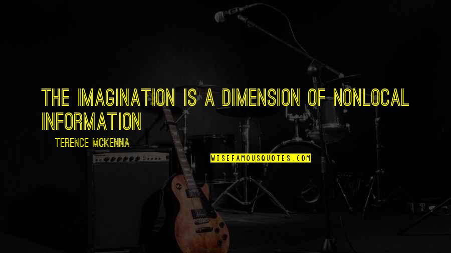 Sheila Walsh Quotes By Terence McKenna: The imagination is a dimension of nonlocal information