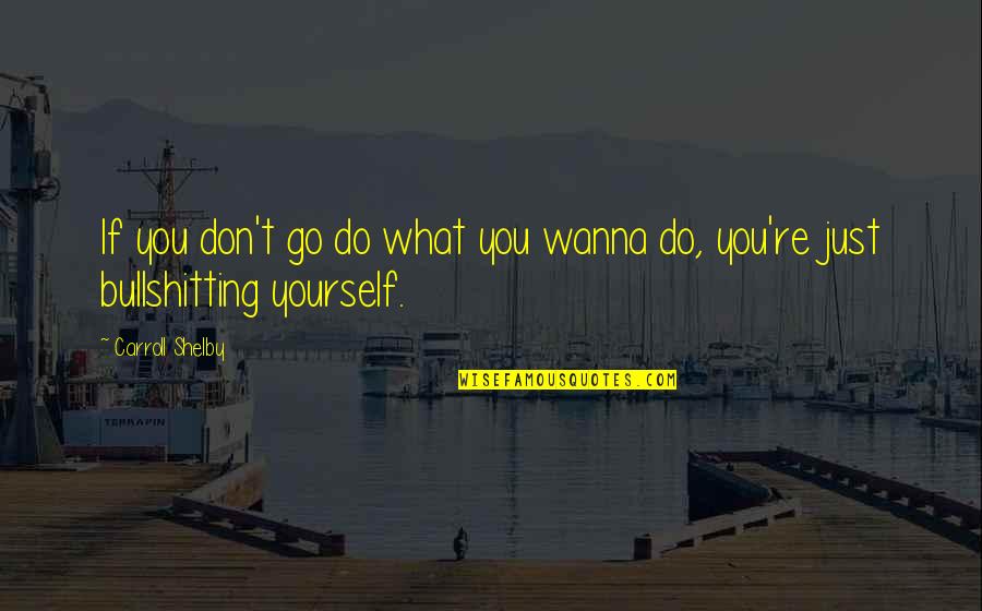 Shelby Carroll Quotes By Carroll Shelby: If you don't go do what you wanna