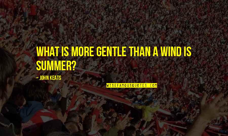 Shellshock Quotes By John Keats: What is more gentle than a wind is