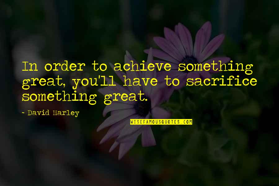 Shelmar Kennels Quotes By David Harley: In order to achieve something great, you'll have