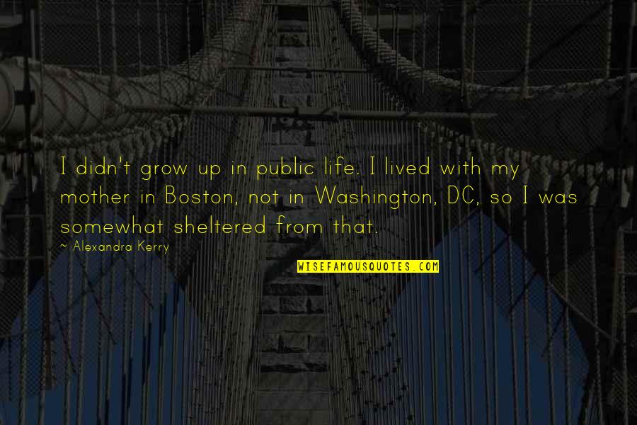 Sheltered Quotes By Alexandra Kerry: I didn't grow up in public life. I