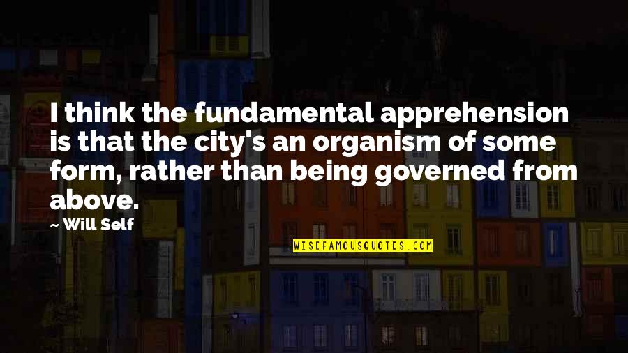 Shemsi Ahmeti Quotes By Will Self: I think the fundamental apprehension is that the Shemsi Ahmeti Quotes By Will Self: I think the fundamental apprehension is that the
