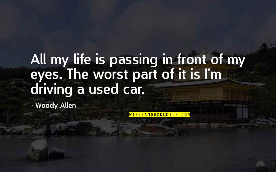 Sheriffs Office Quotes By Woody Allen: All my life is passing in front of