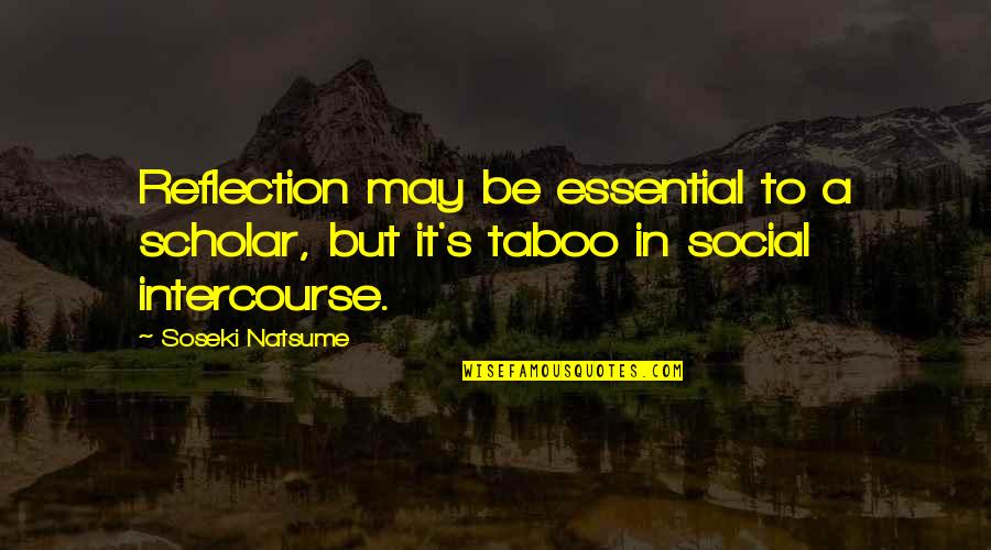 Sherleenchamberspittiman Quotes By Soseki Natsume: Reflection may be essential to a scholar, but