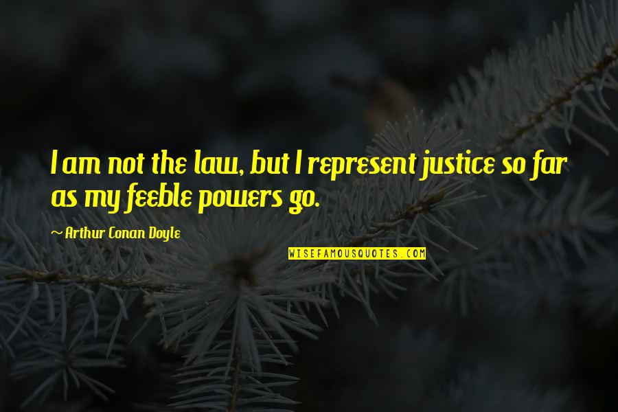 Sherlock Holmes 2 Quotes By Arthur Conan Doyle: I am not the law, but I represent