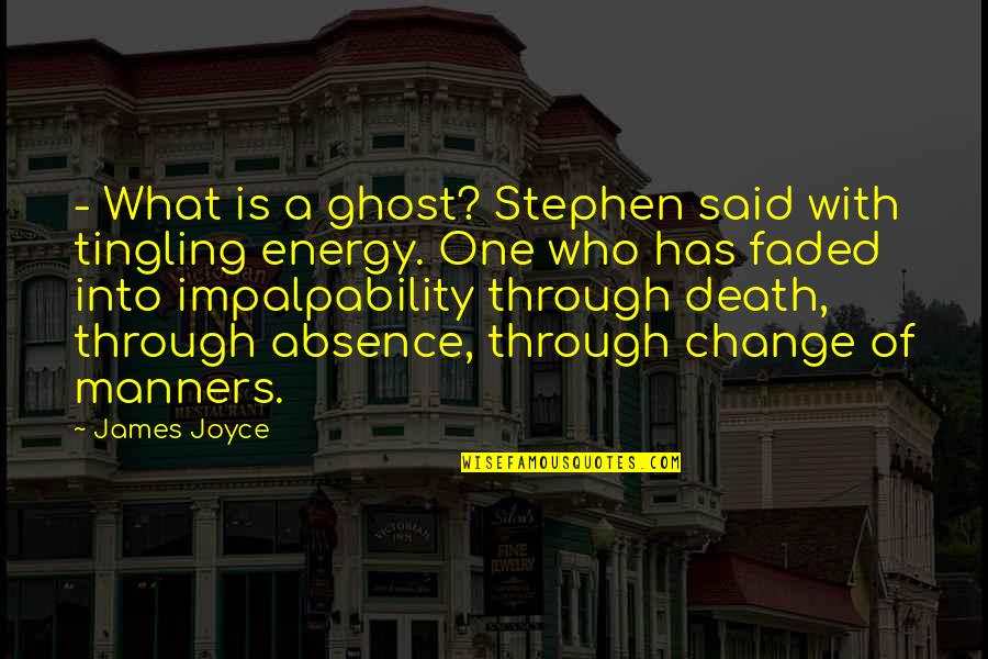 Sherlock Holmes Character Quotes By James Joyce: - What is a ghost? Stephen said with