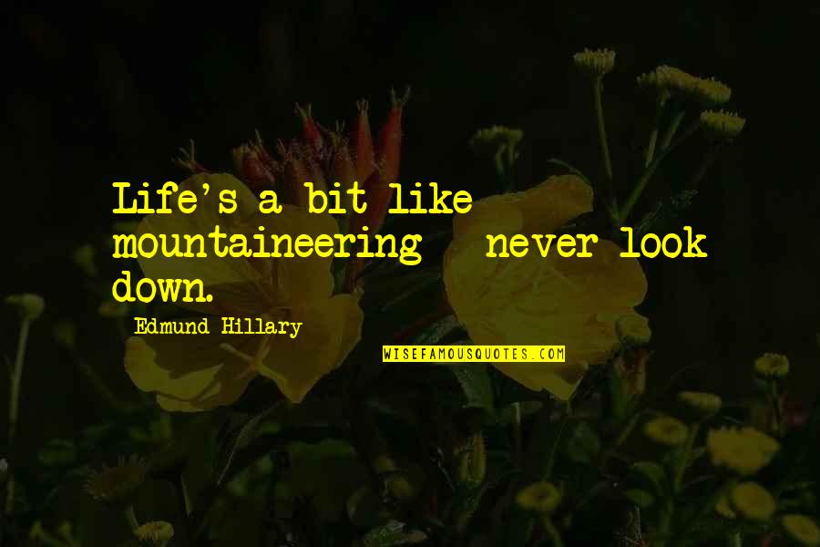 Sherlock S03e02 Quotes By Edmund Hillary: Life's a bit like mountaineering - never look