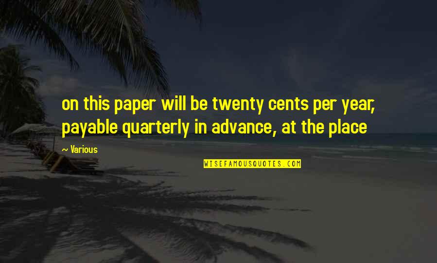 Sherrie Hewson Quotes By Various: on this paper will be twenty cents per