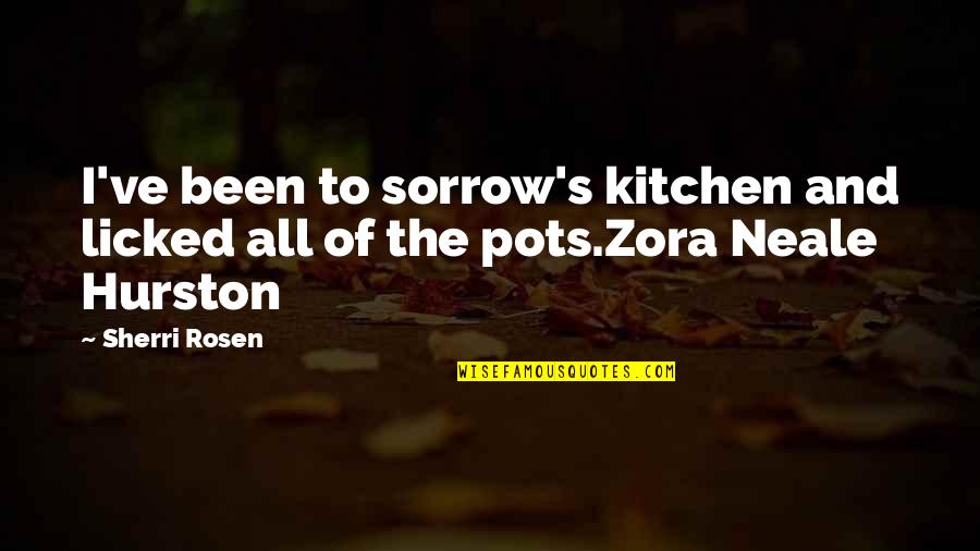 Sherri's Quotes By Sherri Rosen: I've been to sorrow's kitchen and licked all