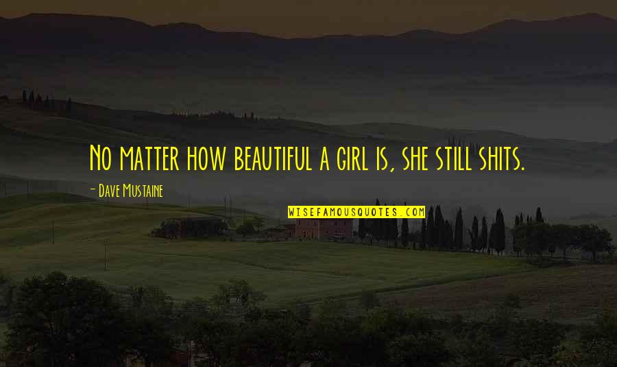 She's A Beautiful Girl Quotes By Dave Mustaine: No matter how beautiful a girl is, she