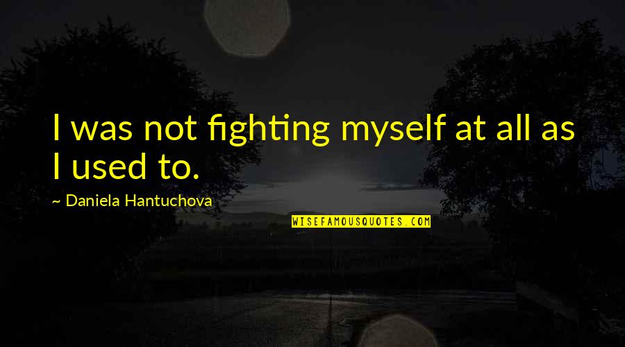 She's A Broken Girl Quotes By Daniela Hantuchova: I was not fighting myself at all as