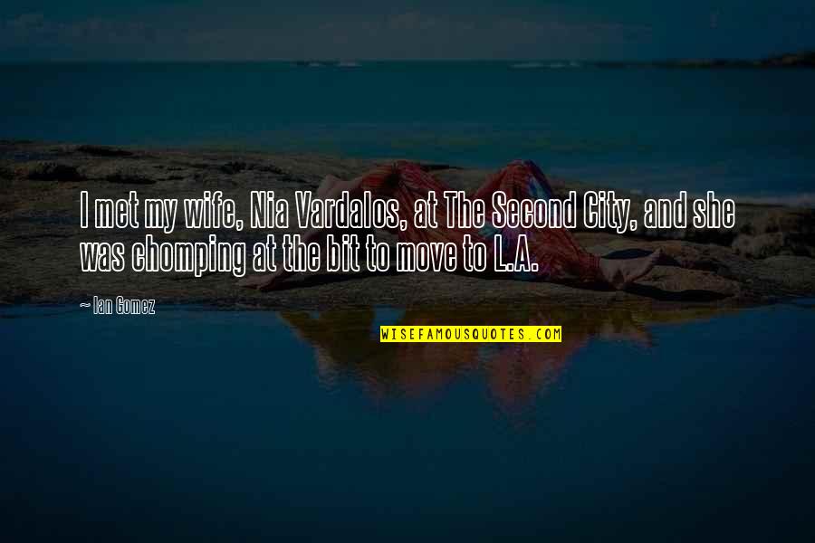 Shes A Snake Quotes By Ian Gomez: I met my wife, Nia Vardalos, at The