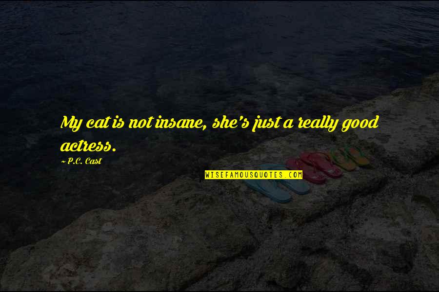 She's Too Good For You Quotes By P.C. Cast: My cat is not insane, she's just a