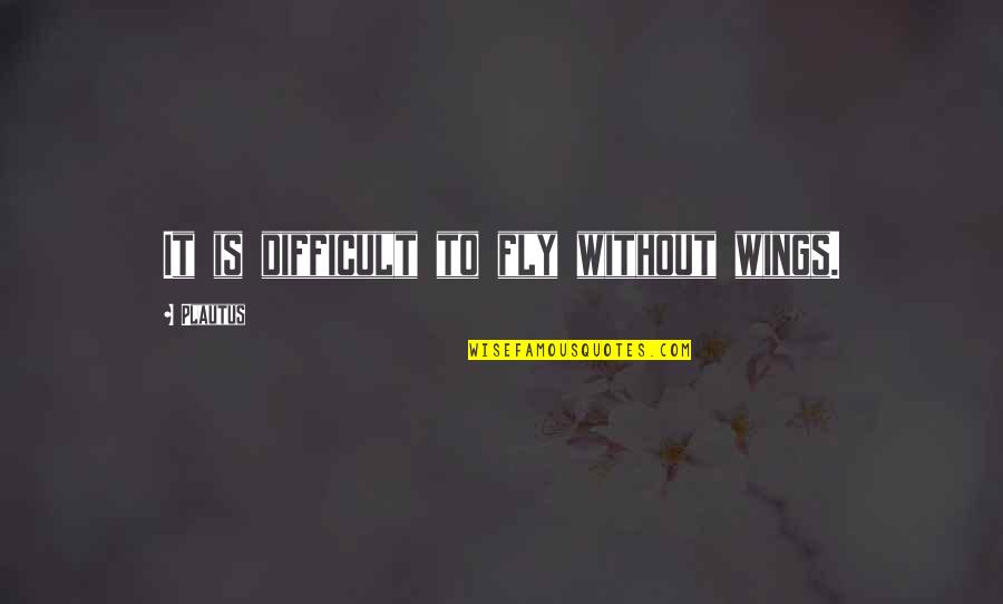 Shetcliffe Lane Quotes By Plautus: It is difficult to fly without wings.