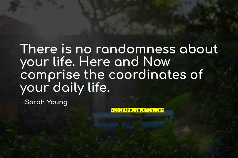 Shewing Quotes By Sarah Young: There is no randomness about your life. Here Shewing Quotes By Sarah Young: There is no randomness about your life. Here