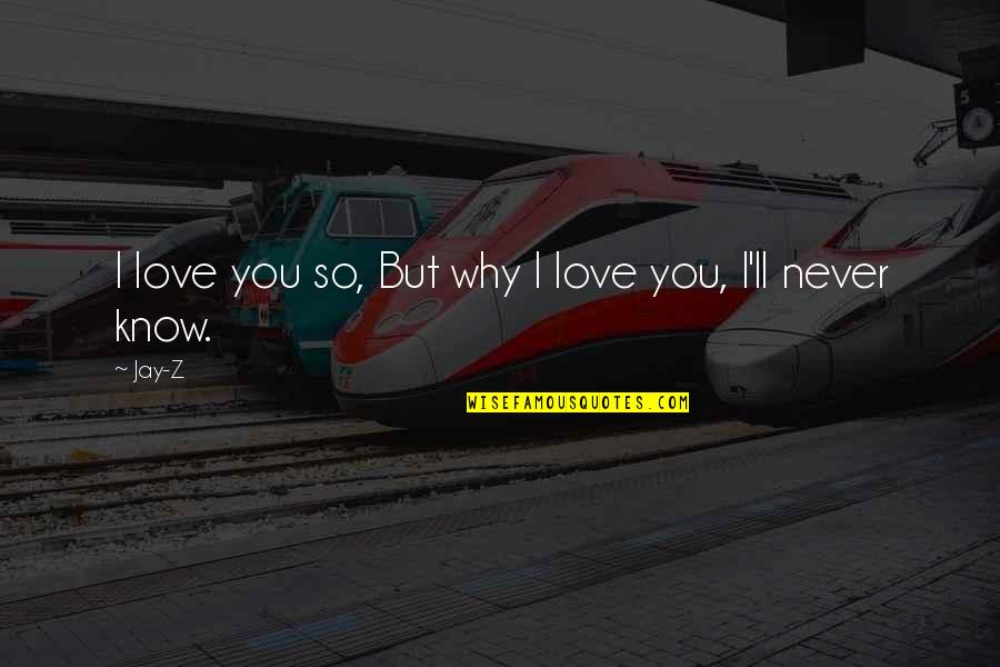 Shiara Robinson Quotes By Jay-Z: I love you so, But why I love