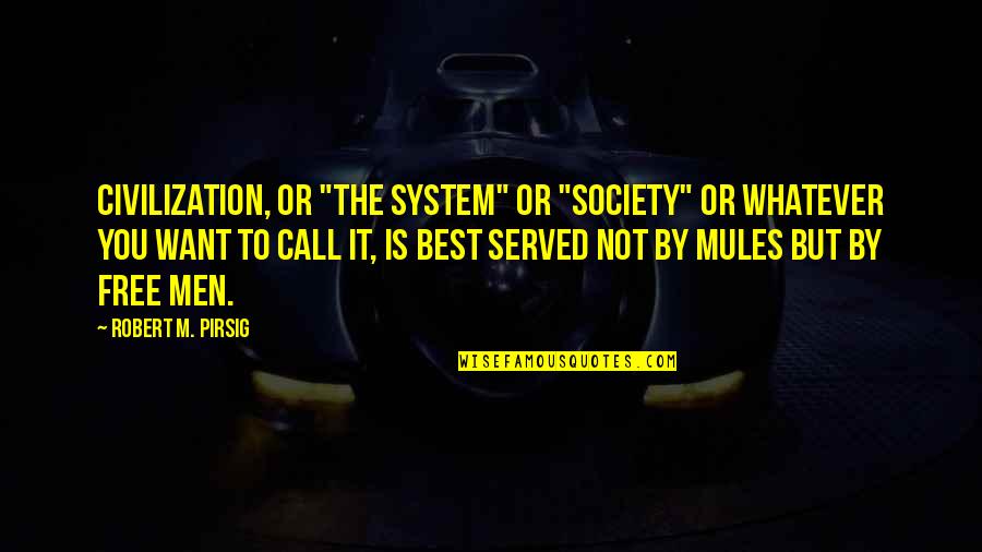Shibaji Paul Quotes By Robert M. Pirsig: Civilization, or "the system" or "society" or whatever Shibaji Paul Quotes By Robert M. Pirsig: Civilization, or "the system" or "society" or whatever