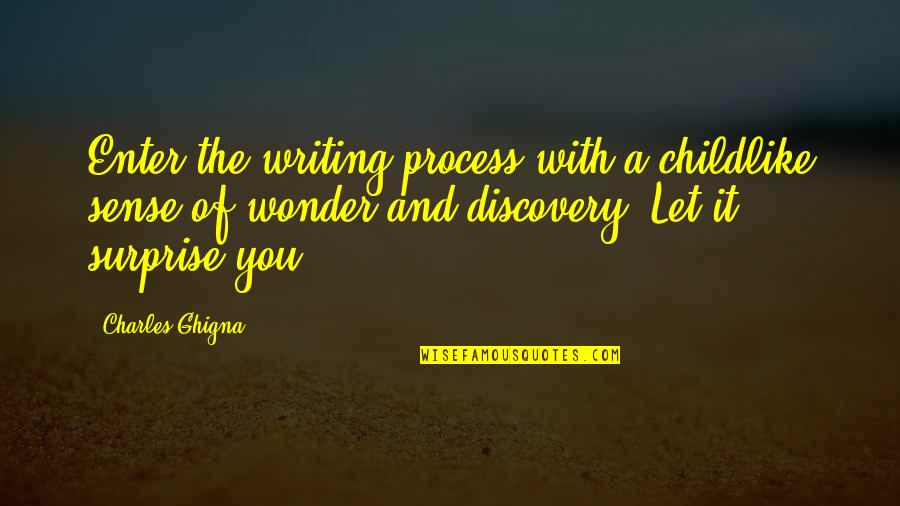 Shidlofsky Charles Quotes By Charles Ghigna: Enter the writing process with a childlike sense