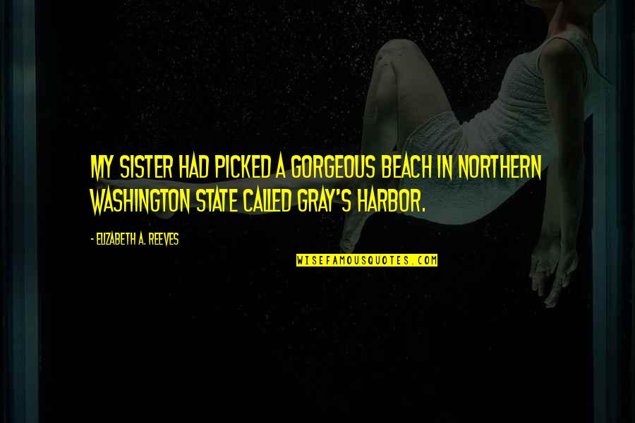 Shielded Heart Quotes By Elizabeth A. Reeves: My sister had picked a gorgeous beach in Shielded Heart Quotes By Elizabeth A. Reeves: My sister had picked a gorgeous beach in