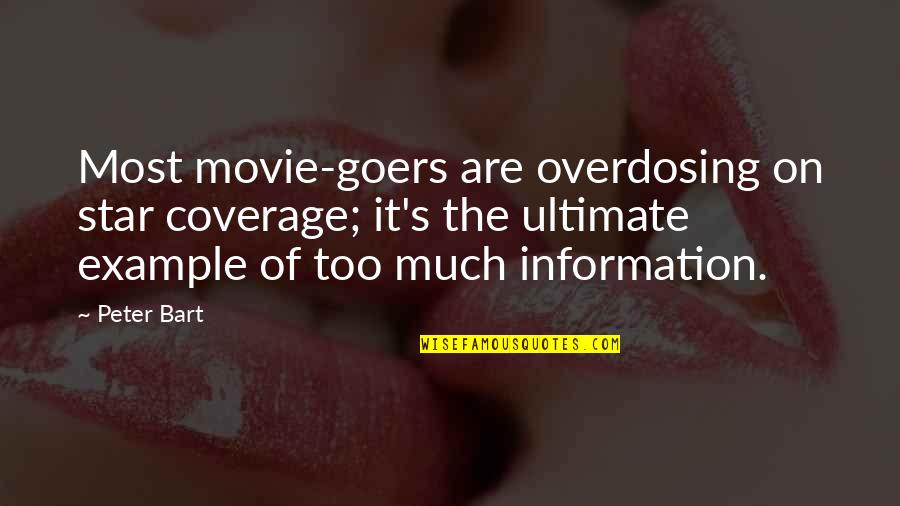 Shielded Speaker Quotes By Peter Bart: Most movie-goers are overdosing on star coverage; it's