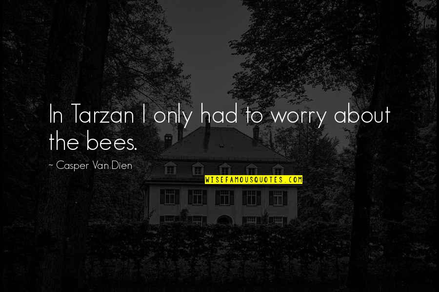 Shifeng Quotes By Casper Van Dien: In Tarzan I only had to worry about Shifeng Quotes By Casper Van Dien: In Tarzan I only had to worry about