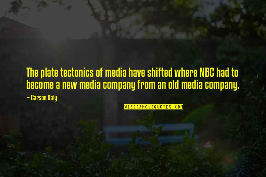 Shifted Quotes By Carson Daly: The plate tectonics of media have shifted where Shifted Quotes By Carson Daly: The plate tectonics of media have shifted where
