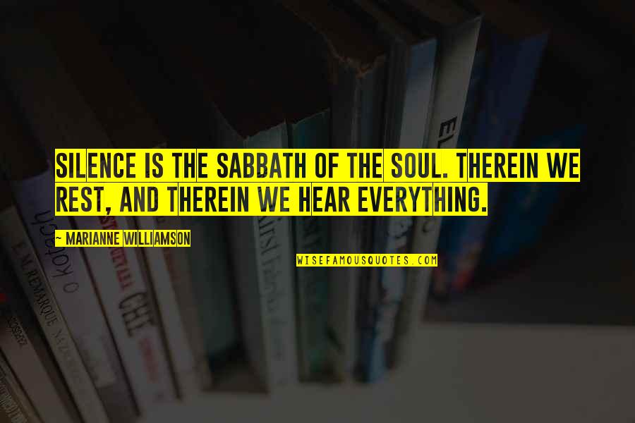Shigeru Miyamoto Famous Quotes By Marianne Williamson: Silence is the Sabbath of the soul. Therein Shigeru Miyamoto Famous Quotes By Marianne Williamson: Silence is the Sabbath of the soul. Therein