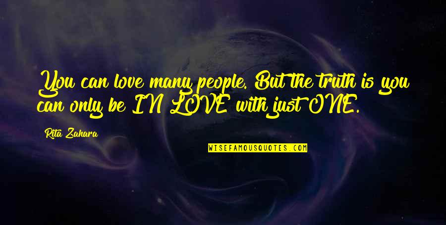 Shikun Zhou Quotes By Rita Zahara: You can love many people. But the truth