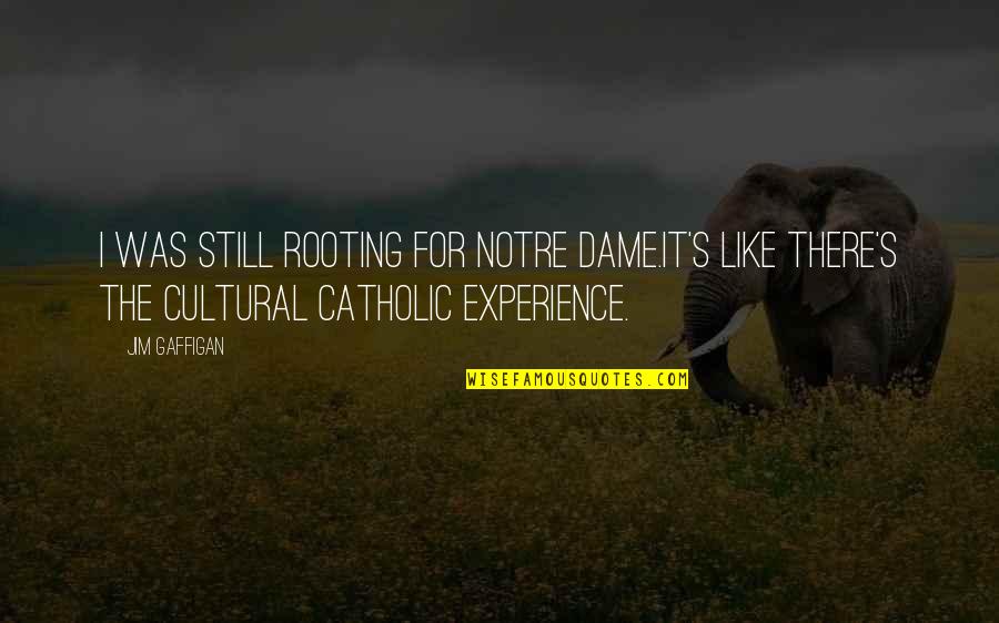 Shillelaghs Lake Quotes By Jim Gaffigan: I was still rooting for Notre Dame.It's like