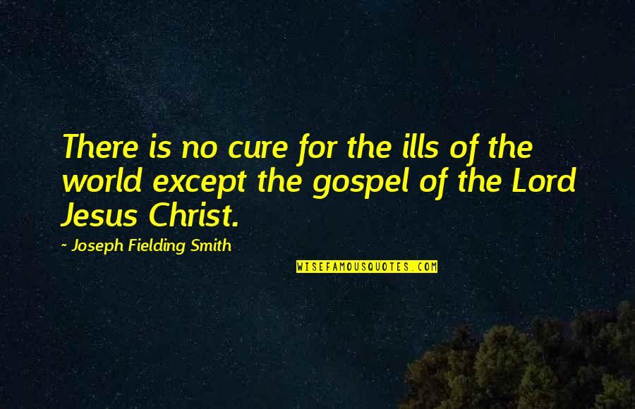 Shiloh Movie Quotes By Joseph Fielding Smith: There is no cure for the ills of