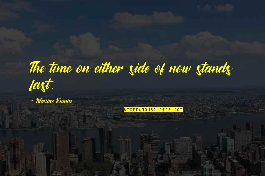 Shilon Dystan Quotes By Maxine Kumin: The time on either side of now stands