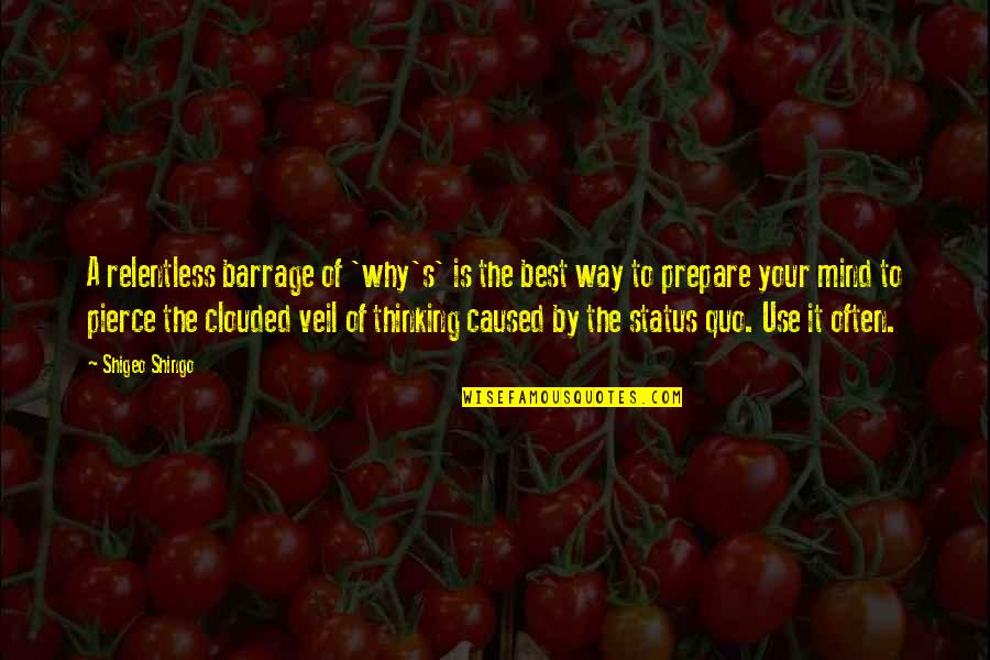 Shingo Shigeo Quotes By Shigeo Shingo: A relentless barrage of 'why's' is the best Shingo Shigeo Quotes By Shigeo Shingo: A relentless barrage of 'why's' is the best