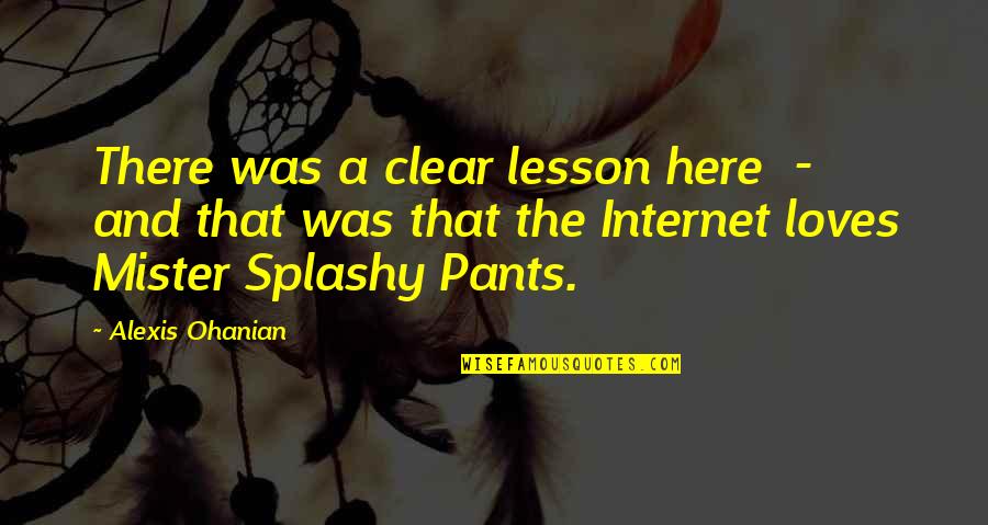 Shining Personality Quotes By Alexis Ohanian: There was a clear lesson here - and