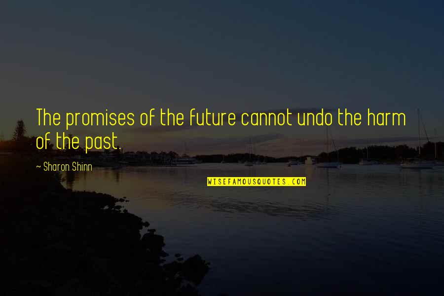 Shinn Quotes By Sharon Shinn: The promises of the future cannot undo the Shinn Quotes By Sharon Shinn: The promises of the future cannot undo the