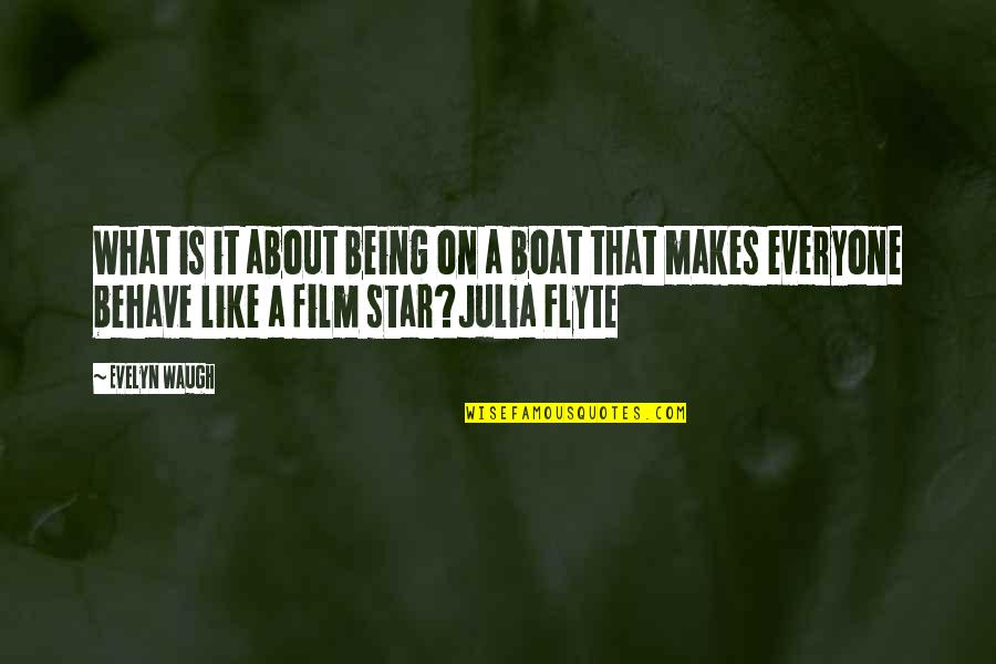 Shinseki No Obasan Quotes By Evelyn Waugh: What is it about being on a boat