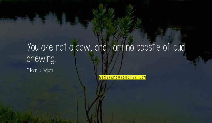 Shinseki Resignation Quotes By Irvin D. Yalom: You are not a cow, and I am