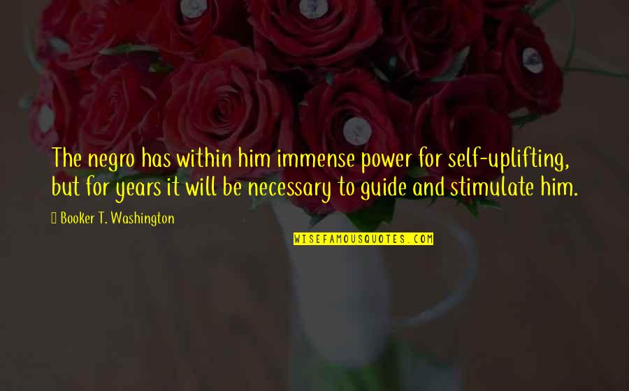 Shiny Eyes Quotes By Booker T. Washington: The negro has within him immense power for Shiny Eyes Quotes By Booker T. Washington: The negro has within him immense power for