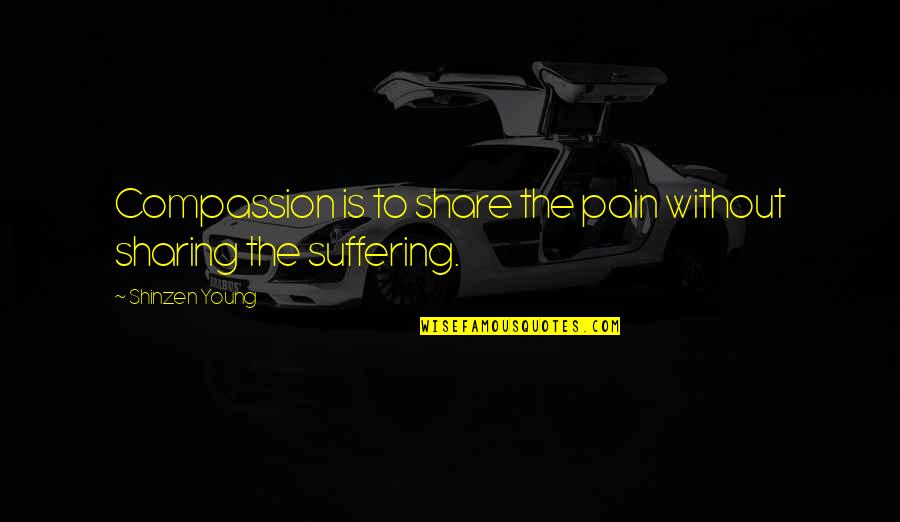 Shinzen Young Quotes By Shinzen Young: Compassion is to share the pain without sharing