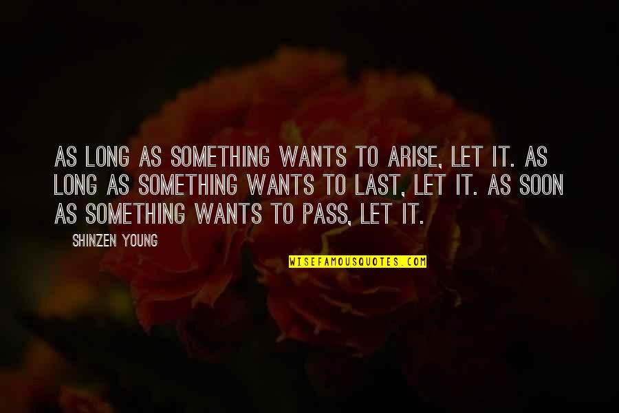 Shinzen Young Quotes By Shinzen Young: As long as something wants to arise, let